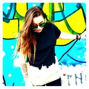 bleached t-shirt